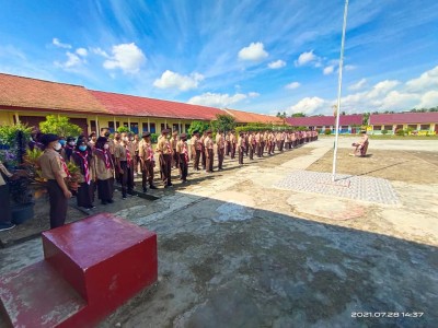 KEGIATAN EKSTRAKURIKULER PRAMUKA UPT SMAN 8 BANYUASIN (SMAN 1 MAKARTI JAYA)