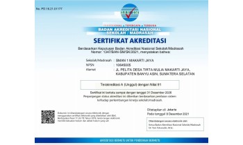 SMAN 1 Makarti Jaya Kembali Meraih Akreditasi