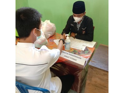 KEGIATAN ZAKAT FITRAH UPT SMAN 8 BANYUASIN 1442 H