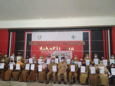 VAKSINASI TAHAP PERTAMA UPT SMAN 8 BANYUASIN